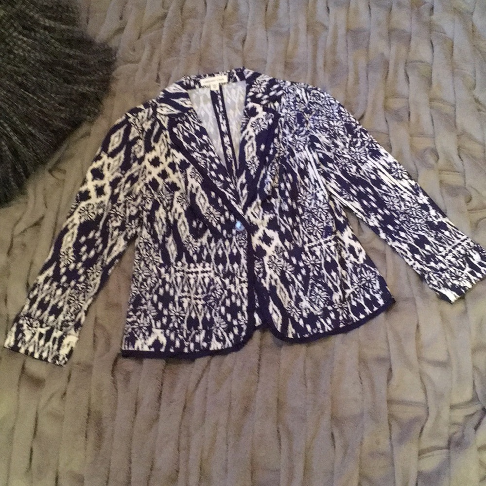 Coldwater Creek Aztec Navy Blazer
